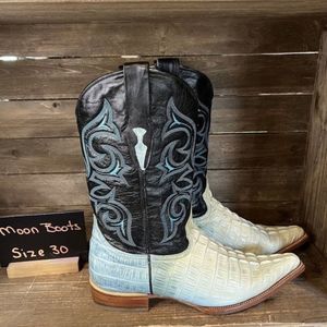 Womens Moon Boots Mexico‎ Alligator Leather Pointed Toe Western Boots Size 10 M